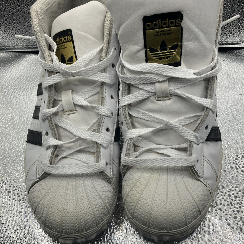 YOUTH ADIDAS PRO MODEL J (S85962) BASKETBALL SNEAKER WHT CORE BLK YOUTH SIZE 4